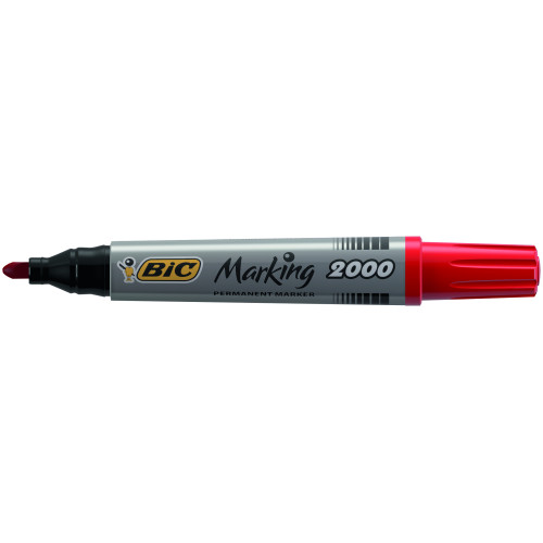 MARKER PERMANENT ROSU VARF ROTUND 2000 BIC