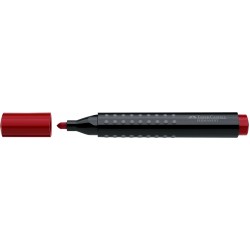 MARKER PERMANENT ROSU VARF ROTUND GRIP 1504 FABER-CASTELL