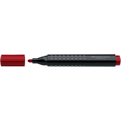MARKER PERMANENT ROSU VARF ROTUND GRIP 1504 FABER-CASTELL
