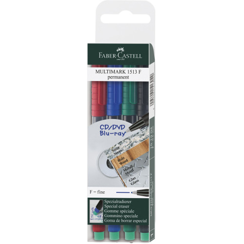 MARKER PERMANENT SET 4 F MULTIMARK FABER-CASTELL
