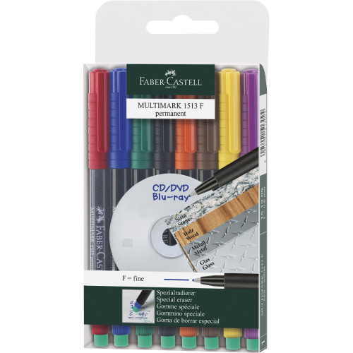MARKER PERMANENT SET 8 F MULTIMARK FABER-CASTELL