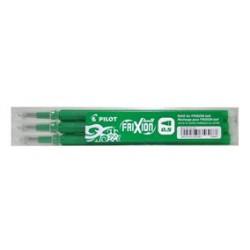 MINA ROLLER 0.5MM VERDE 3/SET FRIXION POINT PILOT