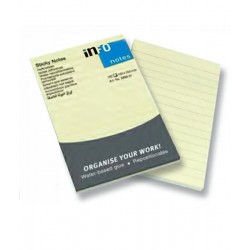 NOTES ADEZIV 100*150 GALBEN LINIAT 100 FILE INFO NOTES
