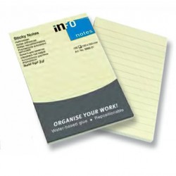 NOTES ADEZIV 100*150 GALBEN LINIAT 100 FILE INFO NOTES