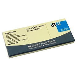 NOTES ADEZIV 40*50MM GALBEN PAL 3/SET 100 FILE GLOBAL NOTES