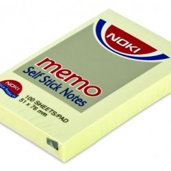 NOTES ADEZIV 51*76MM GALBEN PAL 100 FILE NOKI