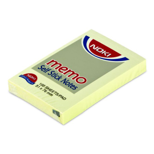 NOTES ADEZIV 51*76MM GALBEN PAL 100 FILE NOKI