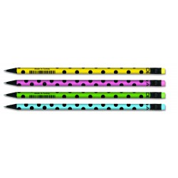 CREION GRAFIT HB CU GUMA LEMN NEGRU DOTTED ADEL