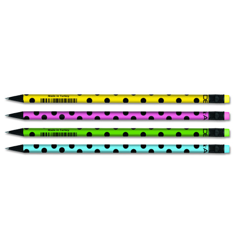 CREION GRAFIT HB CU GUMA LEMN NEGRU DOTTED ADEL