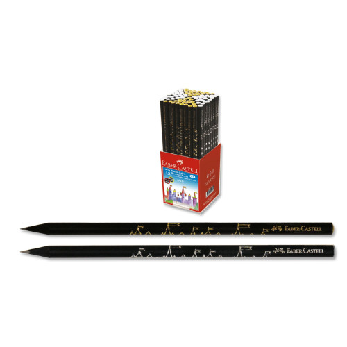 CREION GRAFIT HB LEMN NEGRU DISPLAY 72 BUC FABER-CASTELL