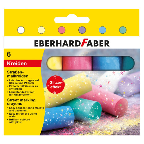CRETA 6 CULORI GLITTER DESEN ASFALT EBERHARD FABER