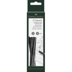 CUTIE 12 BUC CARBUNE NATURAL PITT MONOCHROME 5-8MM FABER-CASTELL