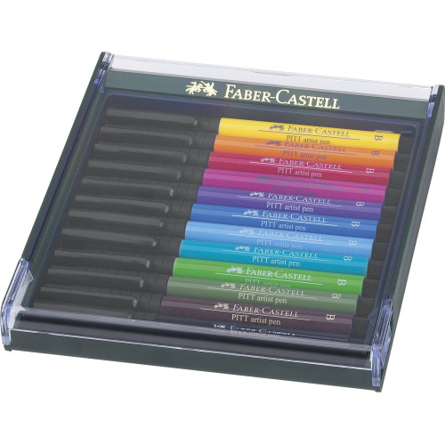 CUTIE 12 CULORI PITT ARTIST PEN NUANTE BASIC FABER-CASTELL