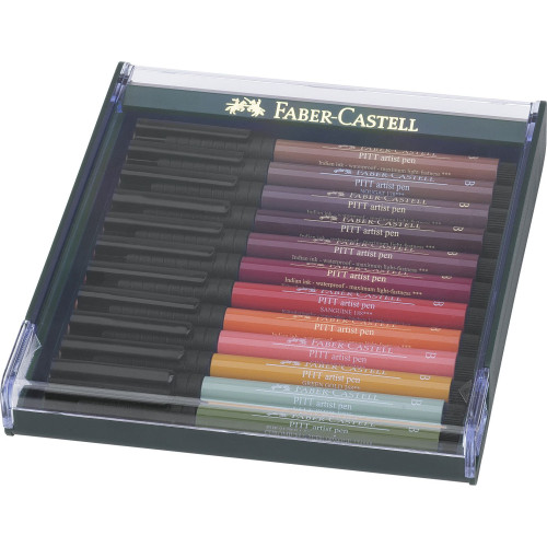 CUTIE 12 CULORI PITT ARTIST PEN NUANTE EARTH FABER-CASTELL