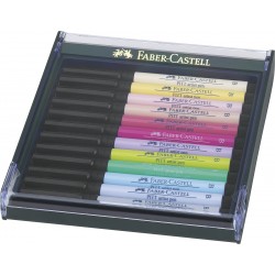 CUTIE 12 CULORI PITT ARTIST PEN NUANTE PASTEL FABER-CASTELL
