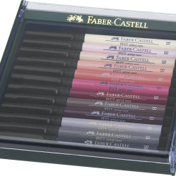 CUTIE 12 CULORI PITT ARTIST PEN TONURILE PIELII FABER-CASTELL