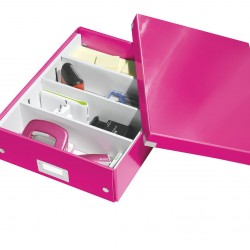 CUTIE ORGANIZER MEDIE ROZ CLICK&STORE LEITZ