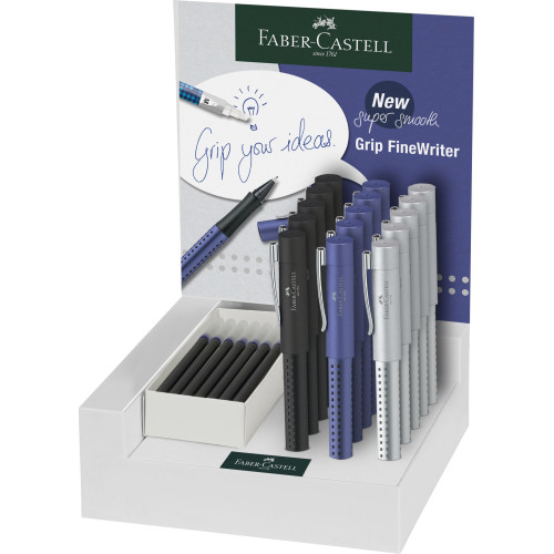 DISPLAY 15 BUC FINEWRITER GRIP 2011 FABER-CASTELL