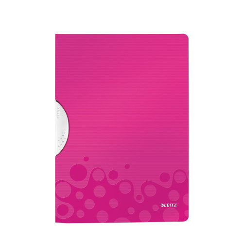 DOSAR PLASTIC CU CLIP ROZ METALIZAT COLORCLIP WOW LEITZ