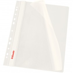 DOSAR PLASTIC CU SINA SI MULTIPERFORATII ALB 10/SET ESSELTE