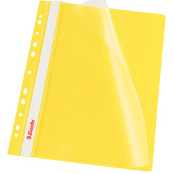 DOSAR PLASTIC CU SINA SI MULTIPERFORATII GALBEN 10/SET ESSELTE