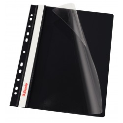 DOSAR PLASTIC CU SINA SI MULTIPERFORATII NEGRU ESSELTE