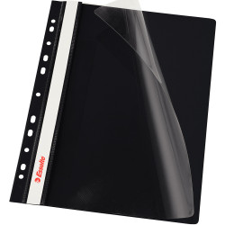 DOSAR PLASTIC CU SINA SI MULTIPERFORATII NEGRU ESSELTE
