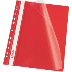 DOSAR PLASTIC CU SINA SI MULTIPERFORATII ROSU ESSELTE