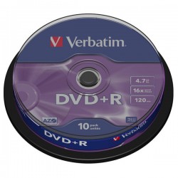 DVD+R 10/SET VERBATIM 4.7GB 16X 43498
