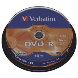 DVD-R 10/SET VERBATIM 4.7GB 16X 43523
