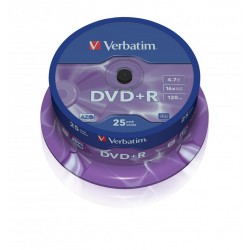 DVD+R 25/SET VERBATIM 4.7GB 16X 43500
