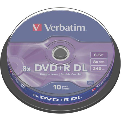 DVD+R DL 10/SET VERBATIM 8.5GB 8X 43666