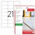 ETICHETE 21/A4 63.5*38.1MM COLTURI ROTUNDE 100/TOP TANEX