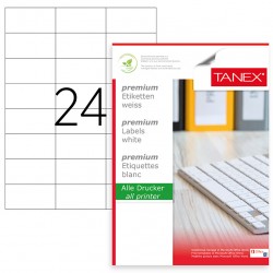ETICHETE 24/A4 70*37.125MM COLTURI DREPTE 100/TOP TANEX