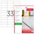 ETICHETE 33/A4 70*25.4MM COLTURI DREPTE 100/TOP TANEX