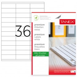 ETICHETE 36/A4 70*23MM COLTURI DREPTE 100/TOP TANEX