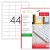ETICHETE 44/A4 48.5*25.4MM COLTURI DREPTE 100/TOP TANEX