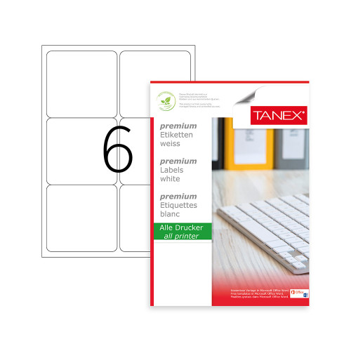 ETICHETE 6/A4 99.1*93.1MM COLTURI ROTUNDE 100/TOP TANEX