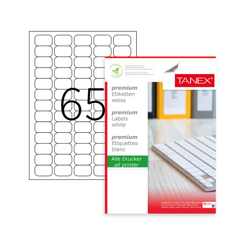 ETICHETE 65/A4 38.1*21.2MM COLTURI ROTUNDE 100/TOP TANEX