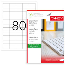 ETICHETE 80/A4 37*14.25MM COLTURI DREPTE 100/TOP TANEX