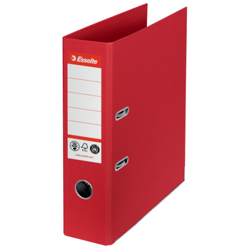 BIBLIORAFT CARTON RECICLAT 7.5CM ROSU NR1 POWER FSC ESSELTE