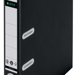 BIBLIORAFT PLASTIFIAT 5CM 180GRADE NEGRU RECYCLE FSC LEITZ