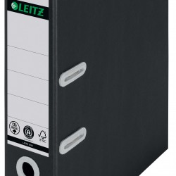 BIBLIORAFT PLASTIFIAT 8CM 180GRADE NEGRU RECYCLE FSC LEITZ