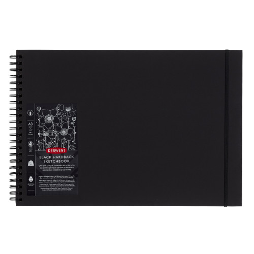 CAIET SPIRA PT SCHITE SI DESEN A3 40F 200G HARTIE NEAGRA PROFESSIONAL DERWENT