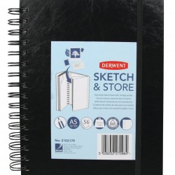 CAIET SPIRA PT SCHITE SI DESEN A5 56F 165G CU MAPA PROFESSIONAL DERWENT