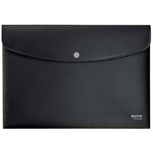 MAPA PLASTIC CU BUTON A4 NEAGRA PP RECICLAT LEITZ