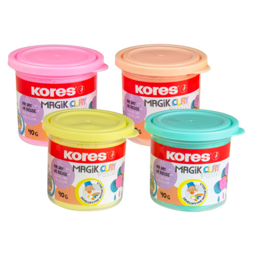 PLASTILINA MODELAJ 4*40G CULORI PASTEL KORES