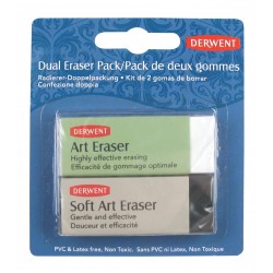 RADIERA PATRATA ALBA 2/SET DERWENT PROFESSIONAL