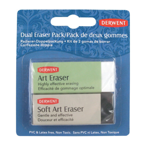 RADIERA PATRATA ALBA 2/SET DERWENT PROFESSIONAL