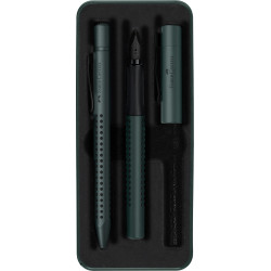 SET CADOU STILOU + PIX GRIP 2011 VERDE INCHIS FABER-CASTELL